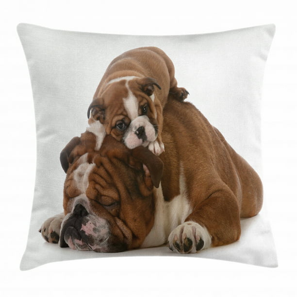 18x18 Bulldogs Gifts & Bulldogs Accessories Mom I Retro English Bulldog Throw Pillow Multicolor 